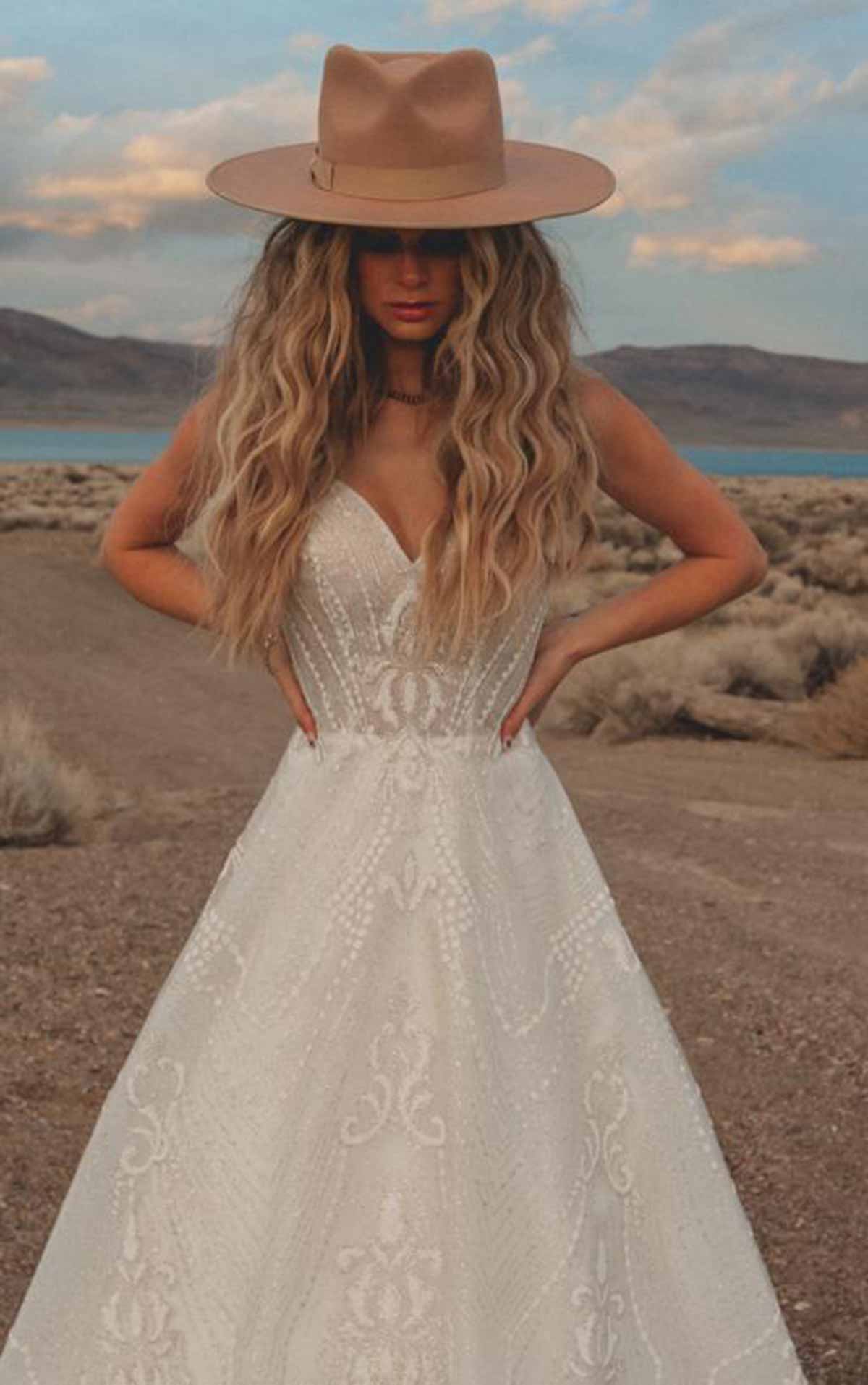 David's bridal bohemian on sale dress