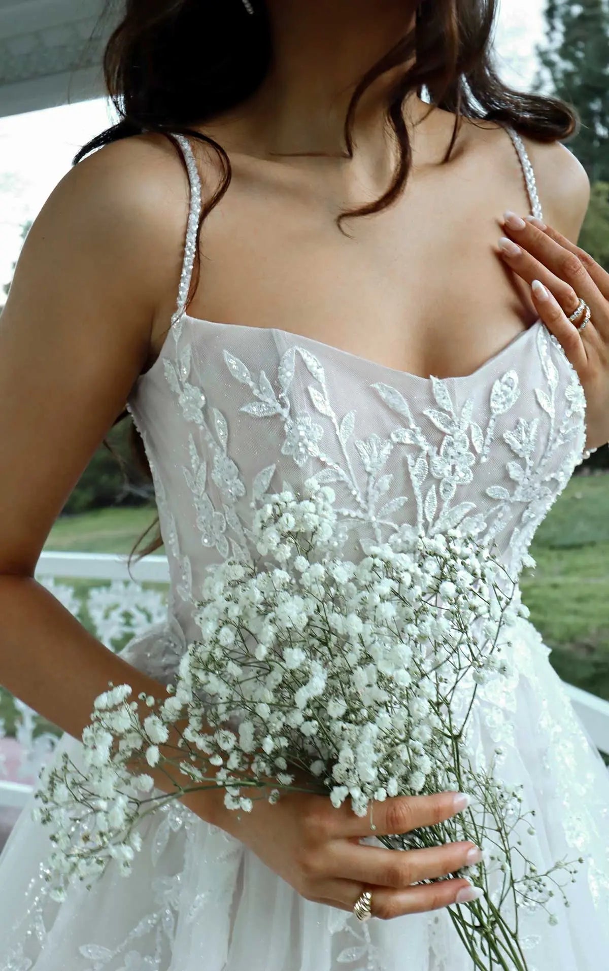 7550 - Enchanting Lace A-line Wedding Dress with Sweetheart Neckline - Love  & Lace Boutique